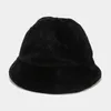 Berets LDSLYJR 2022 Winter Polyester Solid Warm Bucket Hat Fisherman Outdoor Travel Sun Cap For Men And Women 28