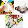 LED Wall Stickers Colorful Changing Butterfly Glowing Decals Night Light Lamp Home Decor DIY Living Room Sticker 220607