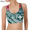 Women Sports Vest Polynesian Hawaii Summer Plumeria 3D Pattern Tank Topps Female Yoga Running Fitness Bra Drop W220616