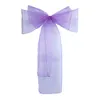 50pcs Organza Chair Sash Bow For Cover Banquet Wedding Party Event Xmas Decoration Sheer Fabric Supply 18cm*275cm 220514