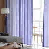 Rideau Tentures Art Abstrait Bleu Violet Tulle Rideaux Pour Salon Chambre Décoration De Luxe Voile Valance Sheer KitchenCurtain