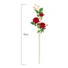 Decorative Flowers & Wreaths Silk Roses Artificial 5Pcs With Leaves Low Price Wedding Paper Branch Decoration Valentines Day GiftDecorative