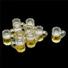 10pcs Miniature Beer Glass Resin Small Cups Dollhouse Model Modern Home Room Table Dollhouses Decoration Supplies 220426