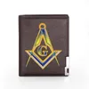 Wallets Free And Accepted Masons Cover Men Women Leather Wallet Billfold Slim /ID Holders Inserts Money Bag Short Purses