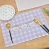 Custom Junior High School Student Computer Mat Po Props Korea Bear Cute Tableware Placemat 220707