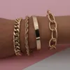 Designer Bracelet smooth women jewelry fried dough bracelets thread exaggerated word chain set Braceletes 0716045626102