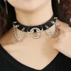 Spiked Nieten Halsband mit Bolzen Sexy Kragen Kette Mehrfarbig Pu Leder Halsband Gürtel Halskette Mode Frauen Gothic Schmuck Geschenke