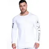 Erkekler vücut geliştirme uzun kollu tişört adam gündelik moda sıska t-shirt erkek spor salonları fitness egzersiz tees üstleri jogger marka giyim 220531