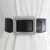 Belts Fashion Women Wide Elastic Waist Belt Dress Accessories Stretch Corset Metal Buckle Female CummerbundBelts Fier22