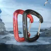 D Shape Stainless Steel Carabiner Spring Hook Carabiner Multitool Mountaineering Buckle Lock Camping Hook Rope Swing Tent