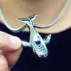 Pendant Necklaces Fine Hand-made Retro Handsome Solid Three-dimensional Large Whale Men's And Women's Jewelry NecklacesPendant