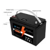 A bateria LifePO4 12v100ah possui tela BMS embutida, que pode ser usada para telefone celular, carrinho de golfe, empilhadeira, camppervan, fotovoltaico, trailer e barco