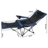 Outdoor Draagbare Verstelbare Fauteuil Camping Klapstoel Met Bekerhouder En Voetsteun Ultralight Kantoor Lunchpauze Eenpersoonsbed H220418