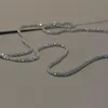 Kedjor Sterling Silver Sparkling ClaVicle Chain Choker Halsband 2022 för kvinnor Fina smycken Bröllopsfest Födelsedagspresent