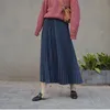 Rokken twee lagen dames suède rok roze hoge taille lange geplooide saias midi faldas vintage streetwearskirts