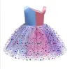 Nieuwe meisjes Flower Elegant Causal Princess Party Jurken Kinderen Kleding Kerst verjaardag Wedding Party Baby Girl Dress 2022 Nieuw heet