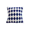 Cushion/Decorative Pillow Plush Plaid Cushion Cover Geometric Lamb Wool Double Color Splicing Case Home Decoration CoverCushion/Decorative