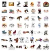 50Pcs Lot Cartoon Animals Horse Laptop Sticker For Kids Toys Water Bottle Decals Cute Phone Case Notebook Diy Wall Skateboard Guit1824076