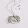 Party Favor Western Hot Selling Fashion Necklace Vintage Alloy Sunflower Pendant Keychain Necklace For Trendy Men Women