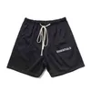 Mens Shorts Essentials Trendy Designer säsong 6 Essentials Double Line dimma bokstäver Tryck Sport Mens och Womens Mesh Shorts