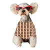 Full Brev Designer Pet T Shirts Sommar Andningsbara hundar Katter Tees Toppar Puppy Short Sleeve Shirt