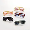 Retro-Sonnenbrille für Kinder, modisch, ovaler Rahmen, für Jungen und Mädchen, Vollformat, adumbrale Brille im europäischen und amerikanischen Stil, für Kinder, Strand, Outdoor-Brille B386