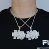 Catene Piene Cz Pietra Asfaltata Nessuna Scusa Ciondolo Iniziale Placcato Oro Argento Colore Per Donna Uomo Collana Con Fascino Hip Hop Con Ch320y