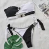 Gorący push up zestawu Kobieta Bandeau Swimsuit 2022 Luksusowe rhinestone bikini kobiety stroje kąpielowe Brazylijskie kostium kąpielowy Micro Bikinixxxxxx Beachwear