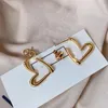 Женские дизайнерские ожерелья любовь браслет мода ювелирные украшения сердце золотые обручи серьго