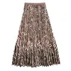 Skirts Skirt Zebra Pattern Female 2022 Autumn And Winter Retro High Waist Fashion Mid-Length Pleated Saias Midi Jupe M1150