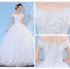 Off Shoulder Ball Gown Wedding Dresses African Black Girl Lace Appliues Beaded Princess Bridal Gowns Plus Size Floor Length Vestidos De Novia Wholesale CL0260