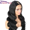 V Part Wig Natural Wavy Human Hair No Leave Out Brazilian Virgin Body Wave Hair Glueless Wigs For Black Women Full Density
