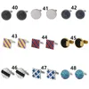 Classical French Cufflink Designer Man Alloy Enamel Woman Cufflinks 18k Gold Plate Black Silver Square Circle Shirt Business Suit Wedding Jewelry Gift Mix Design