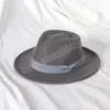 Lã feltro homens homens fedora chapéus para inverno outono elegante lady gangster trilby sentiu homburg igreja jazz hat han's bon bap