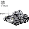 HUIQIBAO Militärischer deutscher Tiger-Panzer, klassische Modellbausteine mit 2 WW2-Soldat-Steinen, Konstruktionsspielzeug für Kinder 220715