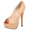 Klänningskor Sandaler Designer tofflor Fish Mouth High Heels Women Luxury Pattern Evening Wedding Shoes 220610