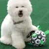 Dog Football Toys Interactive Pet Outdoor training Soccer Bite Chew Balls with Grab Tabs for accessories 220510