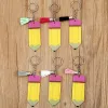 DIY Blank Tassel для ключей Creative Pencil Keychains Акриловая ключ -цепочка День Учителя День Учителя Keyring