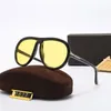 Dropshipping 2023 브랜드 디자이너 선글라스 고품질 금속 선글라스 남성 안경 여성 태양 안경 UV400 렌즈 유니슬-8 색 톰 포드