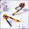 Dangle Chandelier Design Acrylic Geometric Long Strip Twisted Irregar Earrings Tortoiseshell Leopard Bdesybag Dhm4D