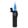 2022 Nouveau triple torche allume-cigare recharge métal coupe-vent cigarette gaz butane 3 jet briquet puissant coloré bleu flamme gadgets cadeau