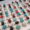 Natural Stone Rings Turquoise Ring Mixed 100Pcs/Lot