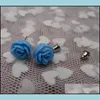 Stud Earrings Jewelry Wholesale Price Fashion Mticolor Resin Rose Flower Earring For Women Tl1 337 J2 Drop Delivery 2021 Wbhme