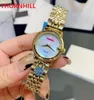 Deux Stiches Femmes Petit Mouvement À Quartz Horloge Montre 24mm En Acier Inoxydable 904L 5ATM étanche en gros cadeaux pour femmes montre-bracelet dames Valentine Cadeau