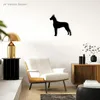 علامة جدار معدنية رائعة | تولد الكلب ديكور جدار صورة ظلية | ديكور داخلي في الهواء الطلق