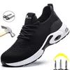 Fashion Safety Shoes Men Steel Toe Work Sneakers Male Shoes Breathable Work Shoes Antipuncture Indestructible Security Footwear 220728