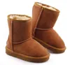 Top quality Aus 5281 genuine leather snow boots Kid Boys girls children baby warm boots with card dustbag Nice Christmas gift Free transshipment