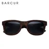 Barcur Brown Glasses Retro Wood Eyewear Men Bamboo Solglasögon Kvinnor Unisex Sun med fall 220513