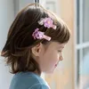 Hår tillbehör mode konstgjorda blommaklipp för flickor bröllopsfest barretter handgjorda barn hårnål koreanska tillbehör