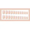 False Nails 24Pcs Simple French Nude Pink Bride Wedding Women Fake Full Cover Artificial Manicure Nail Art Decoration TipsFalse St3838956